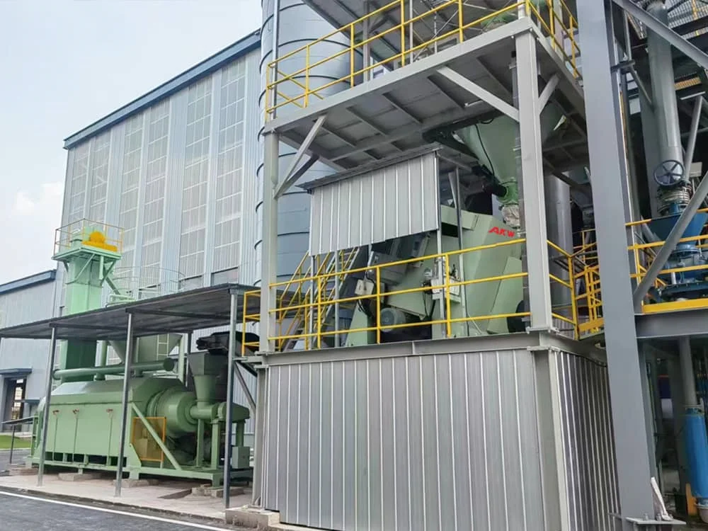 intensive mixer for solid waste industry